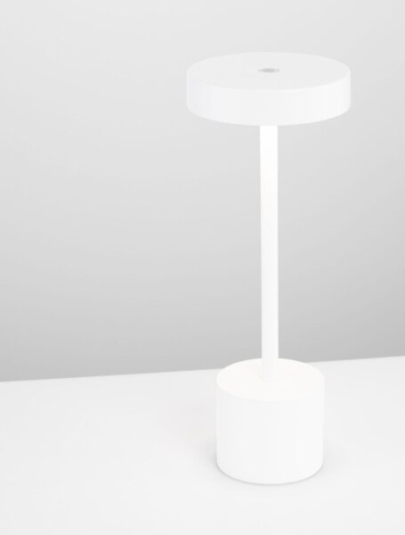 LED Tischlampe außen Weiß 30 cm IP54 Akku Touch Dimmer
