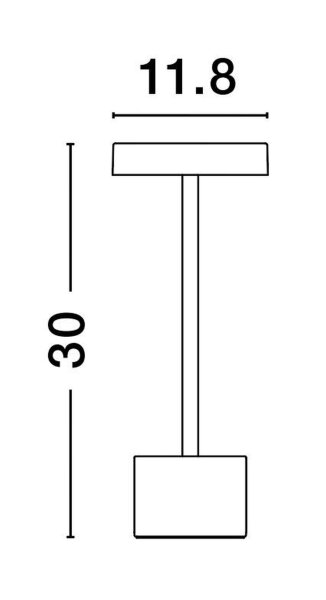 LED Tischlampe außen Weiß 30 cm IP54 Akku Touch Dimmer