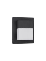 LED Au&szlig;enwandleuchte IP65 17,5 cm hoch Schwarz...