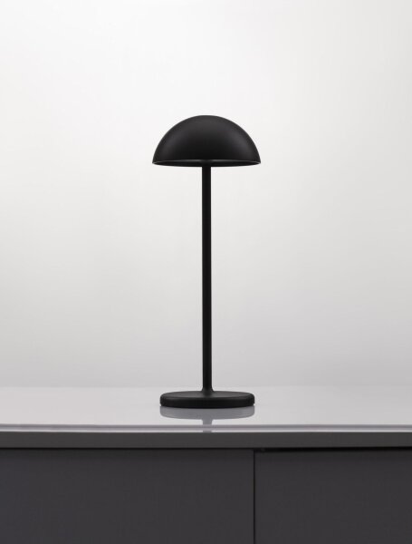 Akku Tischlampe LED IP54 32 cm hoch Schwarz Touch Dimmer