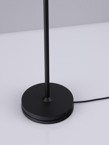 LED Tischleuchte Akku Schwarz 40 cm hoch IP54 Touch Dimmer