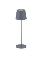 LED Gartenlampe Grau 40 cm hoch IP54 Akku Touch Dimmer