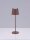 LED Gartenlampe IP54 Akku Braun 40 cm hoch Touch Dimmer