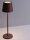 LED Gartenlampe IP54 Akku Braun 40 cm hoch Touch Dimmer