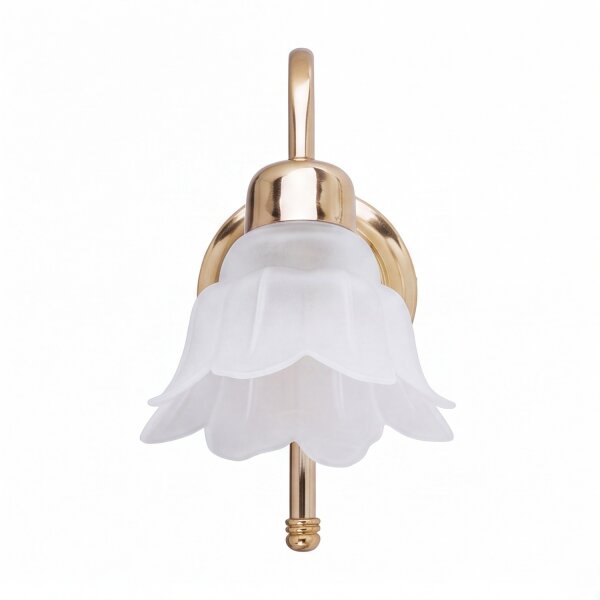 Applique murale laiton verre noble E14 couloir ALKMENE
