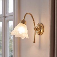 Applique murale laiton verre noble E14 couloir ALKMENE