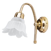Applique murale laiton verre noble E14 couloir ALKMENE