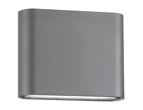 LED Außenwandleuchte flach Dunkelgrau IP54 12 cm Up Down