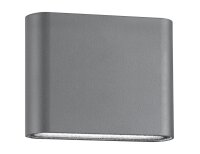 LED Au&szlig;enwandleuchte flach Dunkelgrau IP54 12 cm Up...