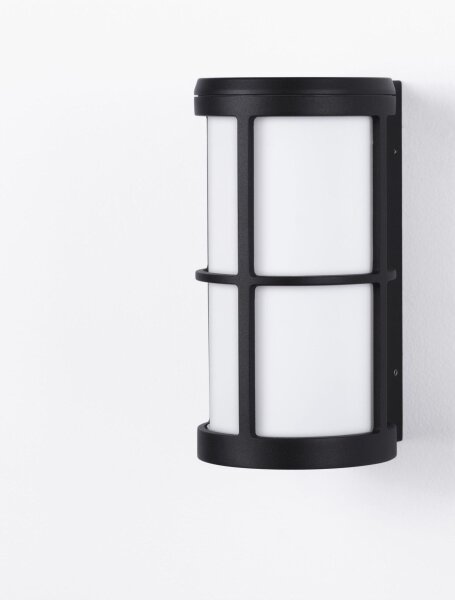 Außenwandleuchte IP54 E27 23 cm hoch Schwarz Weiß BRECK