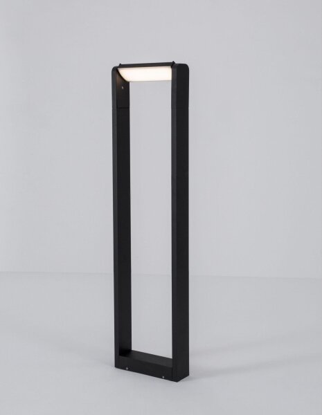 LED Wegeleuchte Schwarz 80 cm hoch IP54 schwenkbar warmweiß