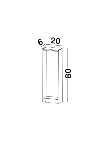 LED Wegeleuchte Schwarz 80 cm hoch IP54 schwenkbar warmweiß