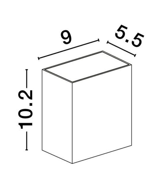 LED Außenwandleuchte flach IP65 10,2 cm hoch Anthrazit Glas
