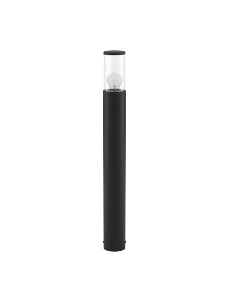 Pollerleuchte schmal IP65 E27 80 cm hoch Dunkelgrau