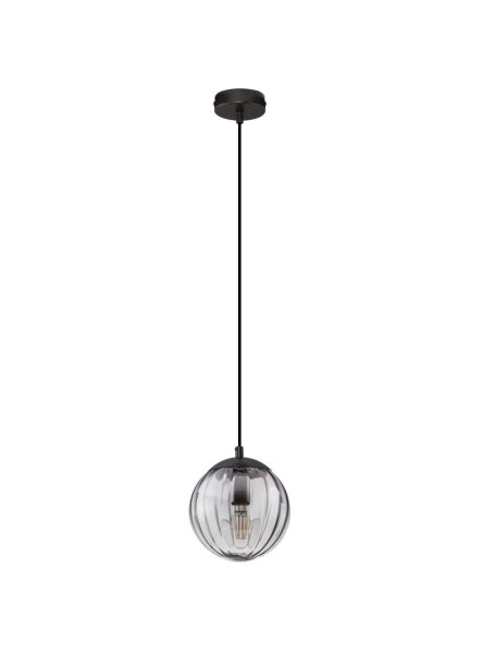 Pendelleuchte rund E27 Ø 17 cm Schwarz Grau höhenverstellbar