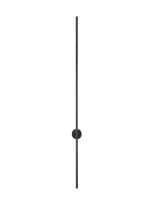 LED Wandleuchte Schwarz 120 cm hoch indirekt warmweiß