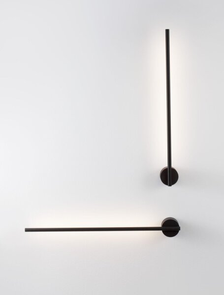 LED Wandlampe schmal 60 cm Schwarz Aluminium warmweiß 700 lm