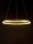 LED Kronleuchter Ring Ø 60 cm in Gold dimmbar warmweiß