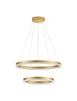Runde LED Pendelleuchte in Gold &Oslash; 60 cm dimmbar...
