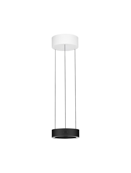 LED Hängeleuchte Weiß Schwarz Ø 20 cm dimmbar rund 2 flammig