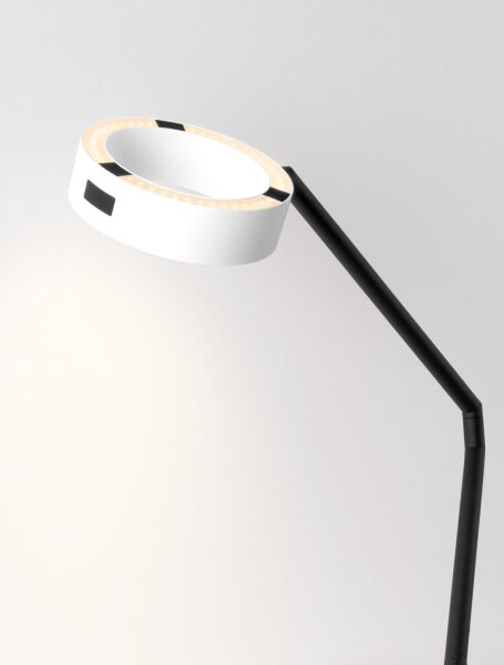 LED Tischlampe 57 cm Schwarz Weiß Touch Dimmer 2 flammig