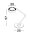 LED Schreibtischlampe 57 cm Schwarz Touch Dimmer 2 flammig