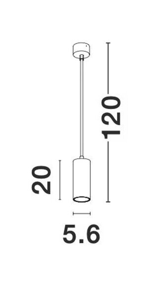 Pendelleuchte schmal GU10 5,6 cm breit Schwarz Retro