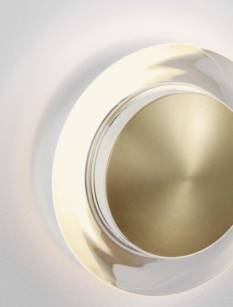 LED Wandlampe Ring 17 cm breit in Gold warmweiß CLARKE
