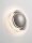 LED Wandleuchte in Nickel 17 cm breit Ring warmweiß Modern