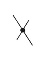 LED Wandlampe indirekt 60 cm breit Schwarz Minimalistisch