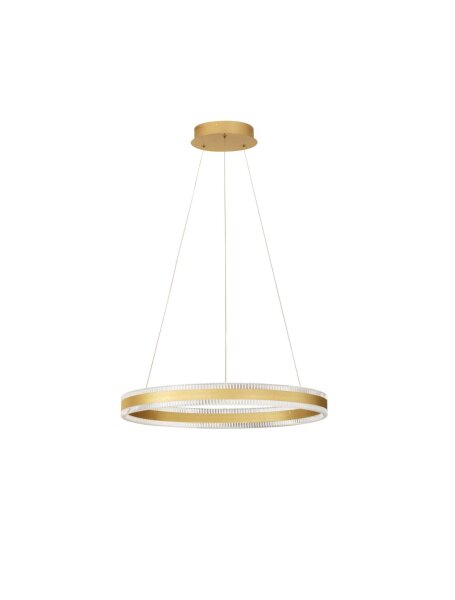 LED Pendelleuchte in Gold Ø 60 cm dimmbar Ring warmweiß CODY