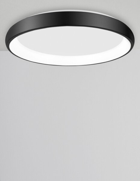 LED Deckenleuchte Schwarz Ø 61 cm dimmbar rund warmweiß