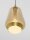LED Pendelleuchte 12 cm breit in Schwarz Gold Glas warmweiß