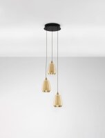 LED Hängeleuchte in Schwarz Gold 28 cm breit dimmbar...