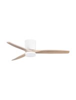 LED Deckenventilator Wei&szlig; Natur Holz &Oslash; 132...