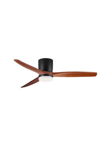 LED Deckenlampe mit Ventilator Schwarz Braun Holz Ø 132 cm