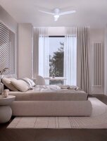 LED Deckenleuchte Ventilator Weiß Holz Ø 132...