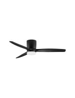 LED Deckenventilator Schwarz Holz &Oslash; 132 cm...