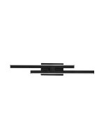 LED Wandlampe flach 54 cm breit Schwarz dimmbar 2 flammig