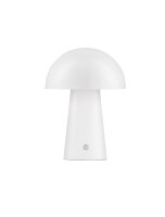 LED Tischlampe Wei&szlig; 22 cm Akku Touch Dimmer...