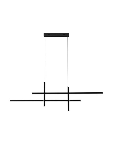 LED Pendelleuchte 120 cm lang Schwarz dimmbar 4 flammig