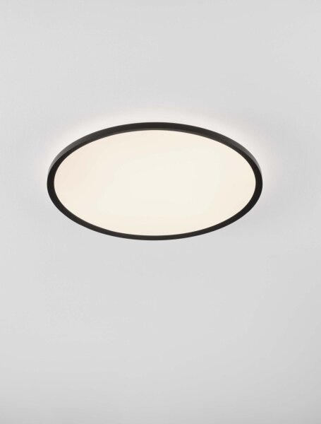 LED Deckenleuchte Schwarz Ø 60 cm dimmbar flach CCT 4661 lm