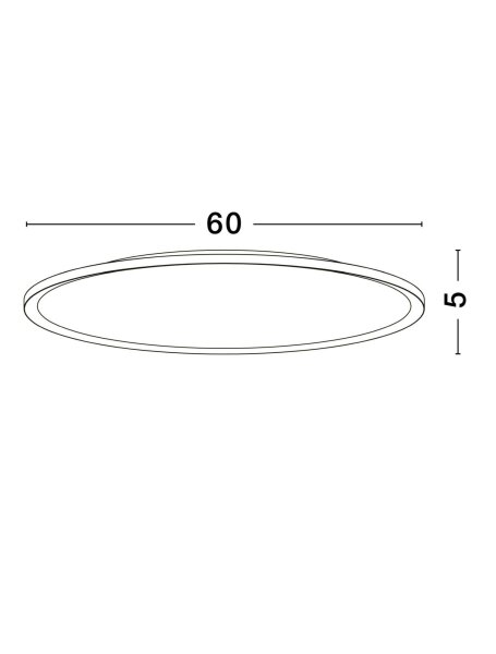 LED Deckenleuchte Schwarz Ø 60 cm dimmbar flach CCT 4661 lm