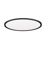 LED Deckenleuchte Schwarz &Oslash; 60 cm dimmbar flach...