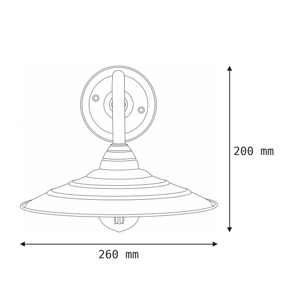 Applique en laiton E27 Ø26cm salon escalier
