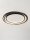LED Deckenlampe Ring Ø 54 cm Schwarz dimmbar 3 flammig flach