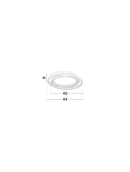 LED Deckenleuchte Schwarz Ø 44 cm dimmbar Ring 3 flammig