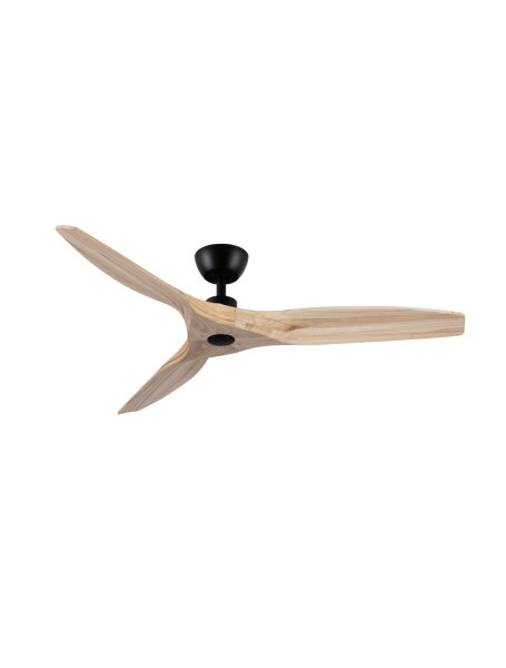 Deckenventilator Fernbedienung Ø 132 cm Schwarz Natur Holz