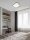 LED Deckenlampe flach 48 cm breit Schwarz Weiß warmweiß