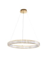 LED Kronleuchter Ring &Oslash; 80 cm in Gold dimmbar...